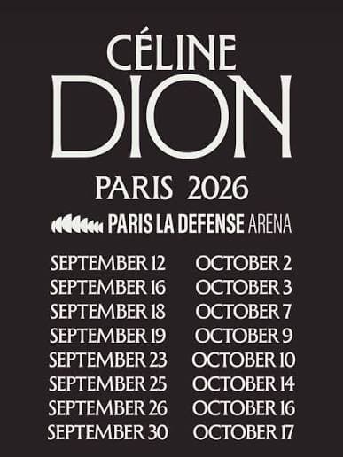 Céline Dion concert 30/09/2026