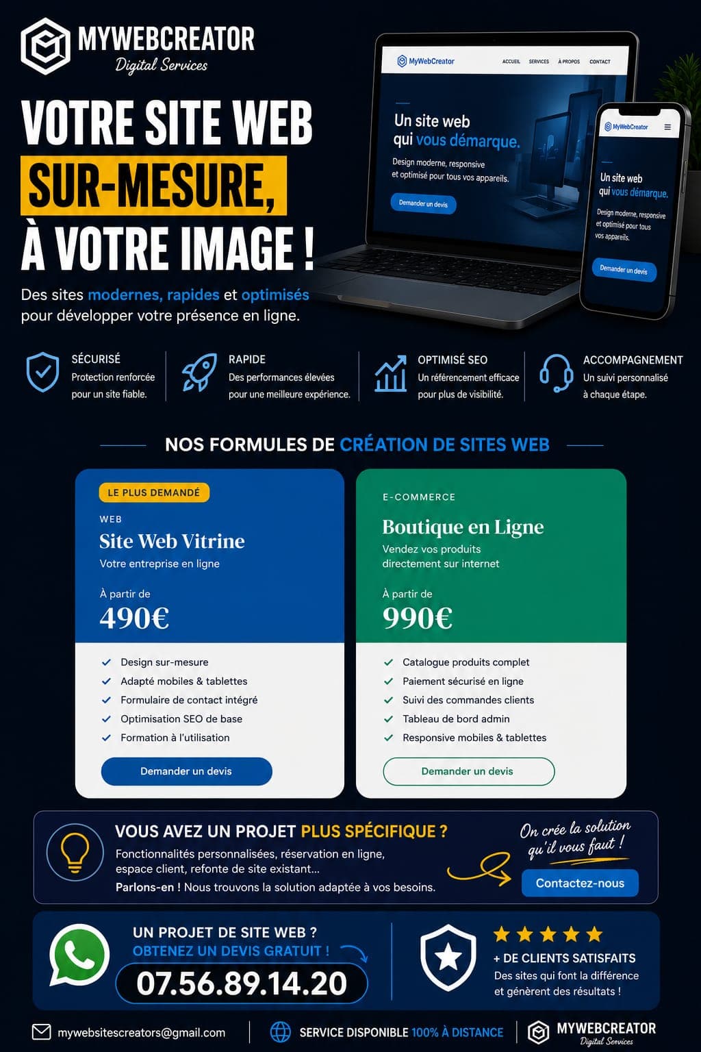 Création de votre site internet sur mesure